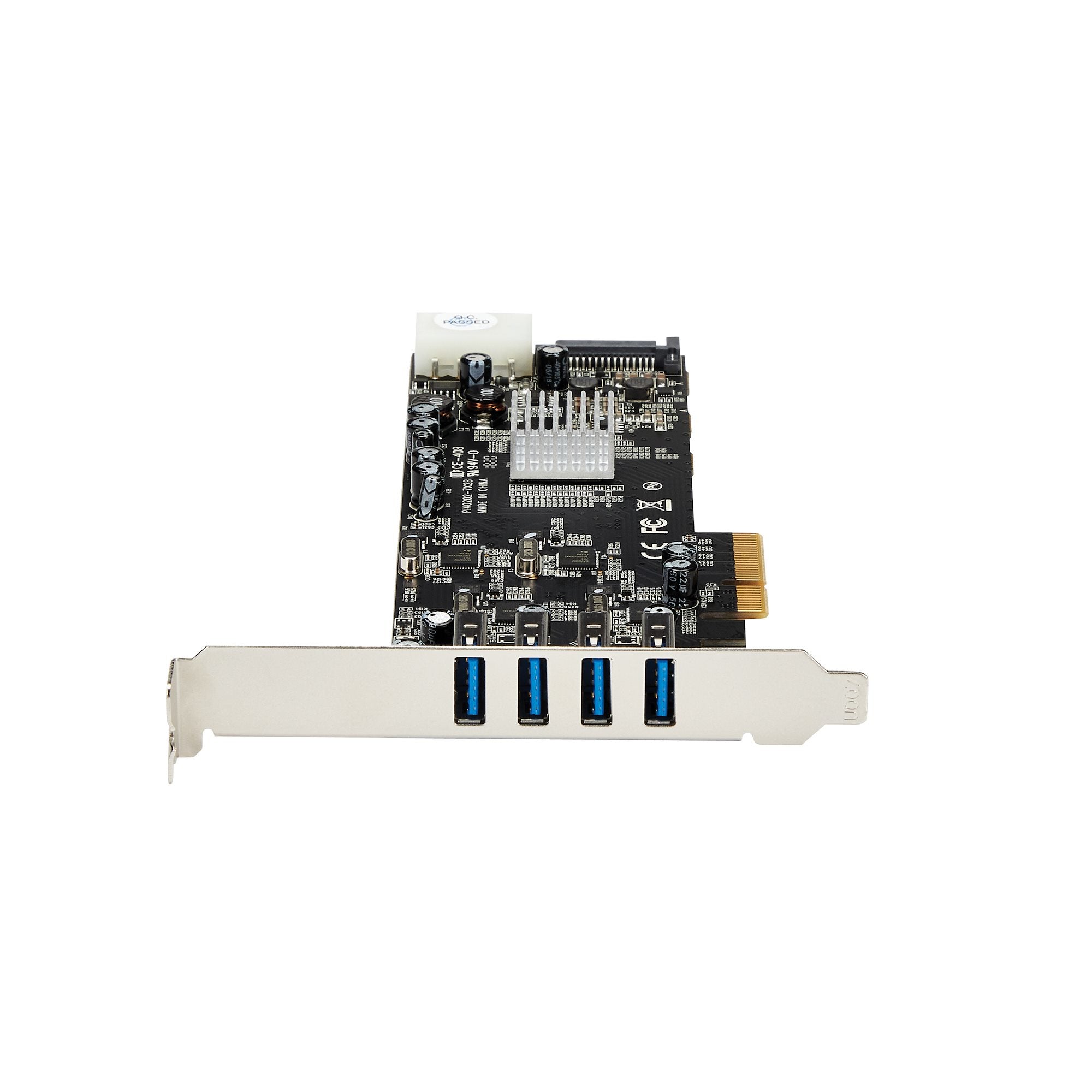  d USB 3.0-kortadapter med 4 portar och 4 dedicerade kanaler på 5 Gbps – UASP – SATA/LP4-ström StarTech.com PEXUSB3S44V 00650