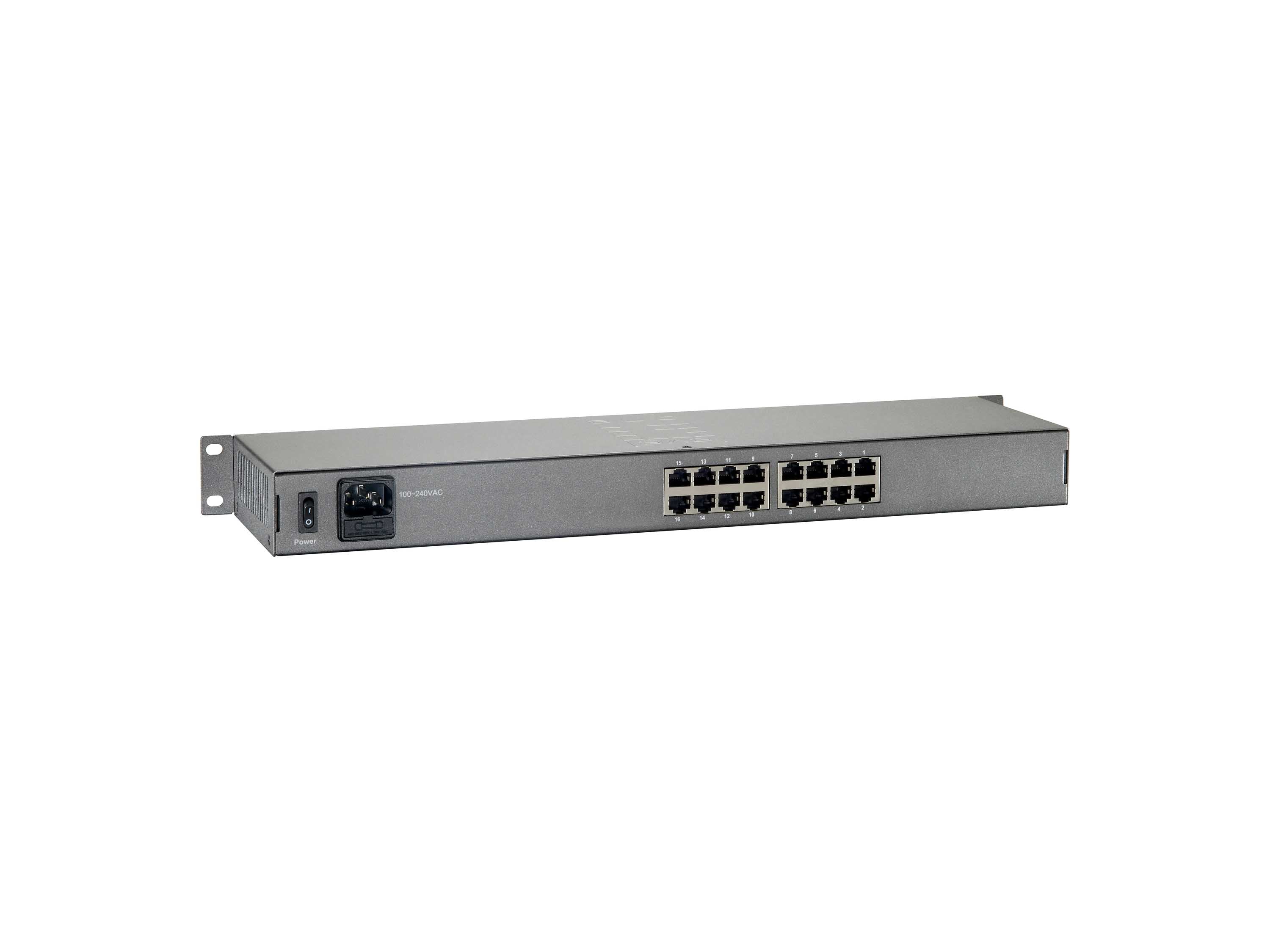  via Ethernet (PoE) stöd Grå LevelOne FEP-1601W120 4015867199848 Nätverksswitchar   FEP-1601W120 www.electricalstuff.se Elect