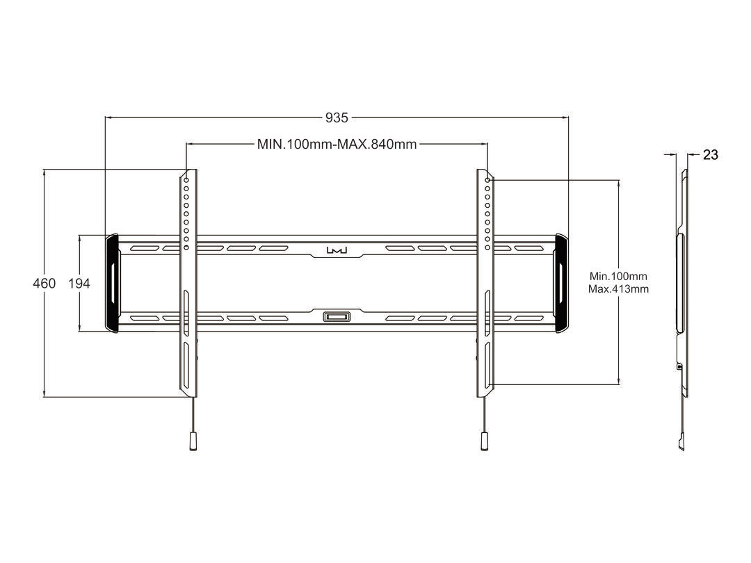  e ElectricalStuff.se   Multibrackets 1015 tv-fäste 2,16 m (85") Svart Multibrackets 1015 7350073731015 TV-fästen   1015 www.