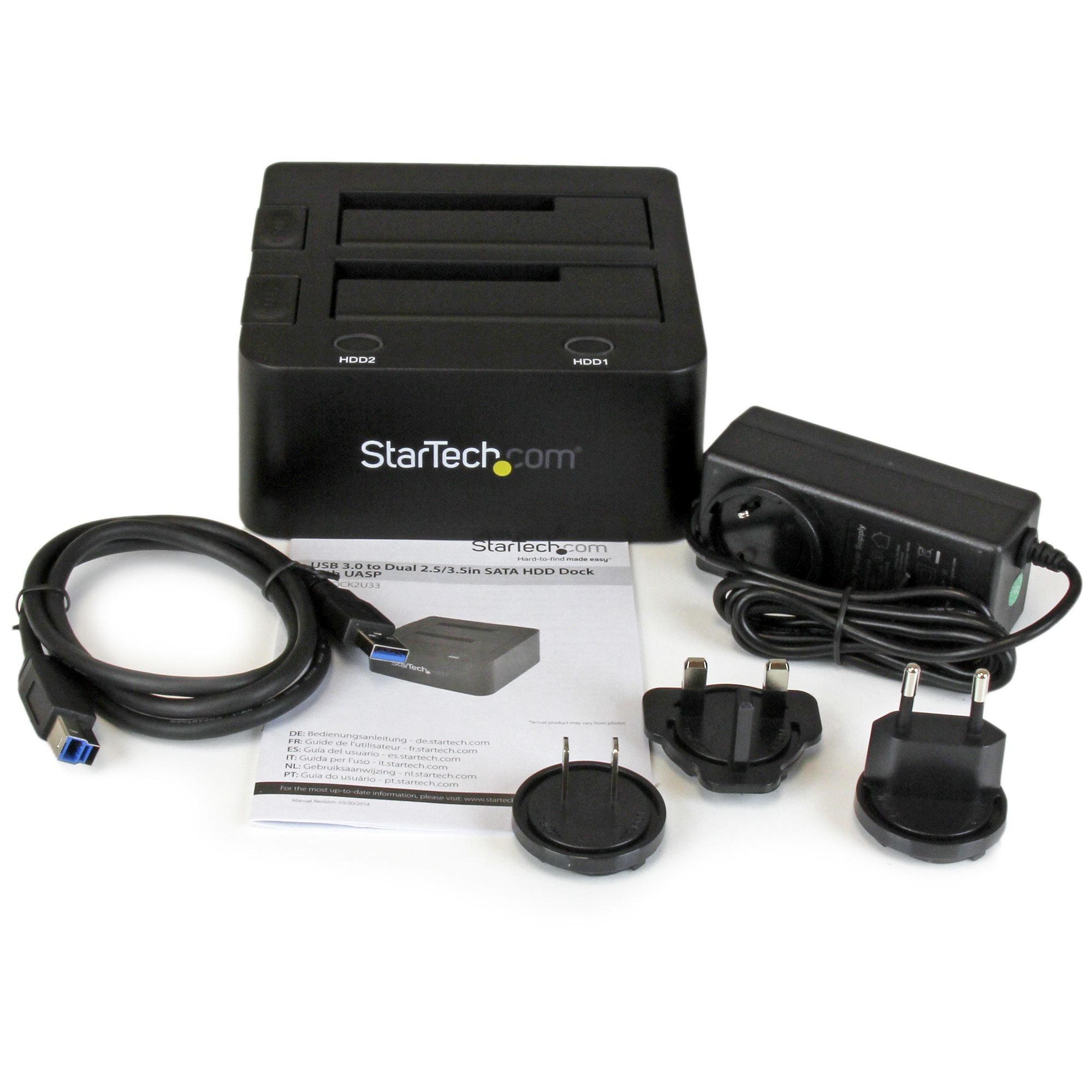  65030856928|065030856928|0734911129368|734911129368 Dockningsstationer för lagringsenheter   Dubbel USB 3.0-dockningsstation