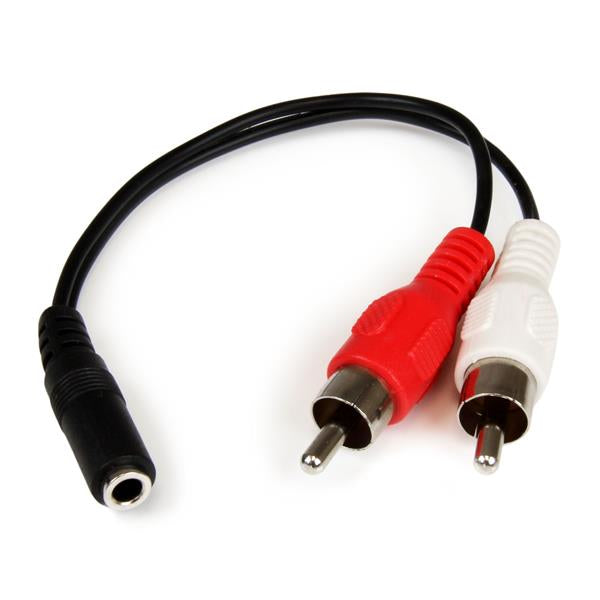  www.electricalstuff.se ElectricalStuff.se   StarTech.com 15 cm stereoaudiokabel - 3,5 mm hona till 2x RCA hane StarTech.com 