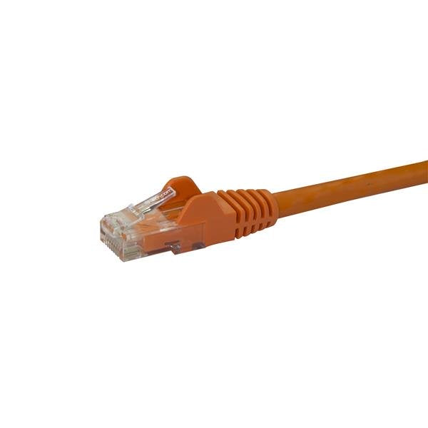  com N6PATC2MOR 0065030856577|065030856577 Nätverkskablar   Cat6-patchkabel med hakfria RJ45-kontakter – 2 m, orange www.elec