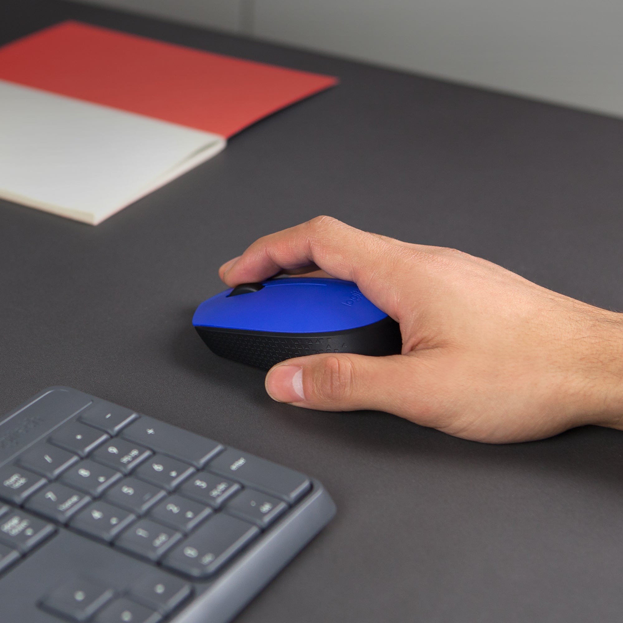  tormöss Kontor Ambidextrous RF Trådlös Optisk 1000 DPI Logitech 910-004640 5099206062863 Datormöss   M171 Blue-K www.electri