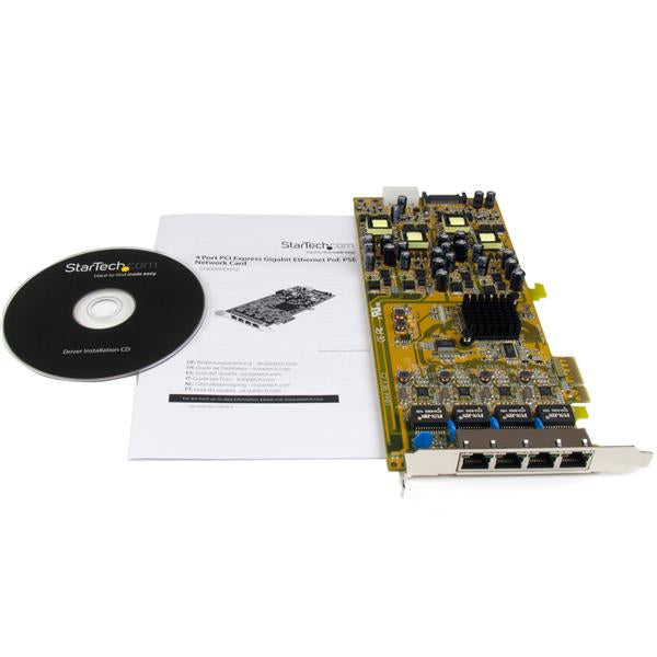  30855150|065030855150 Nätverkskort   Gigabit Power over Ethernet PCIe-nätverkskort med 4 portar - PSE/PoE PCI Express-nätver