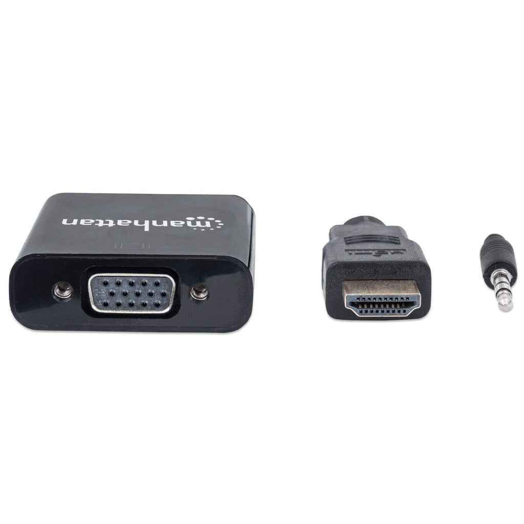  lStuff.se   Manhattan 151559 videokabeladapter 0,3 m HDMI + 3.5mm VGA (D-Sub) Svart Manhattan 151559 0766623151559|766623151
