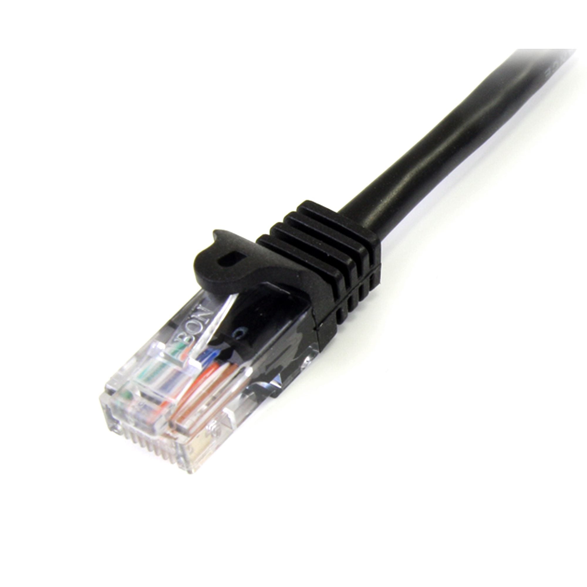  com 45PAT3MBK 0065030859967|065030859967 Nätverkskablar   Cat5e patchkabel med hakfria RJ45-kontakter – 3 m, svart www.elect