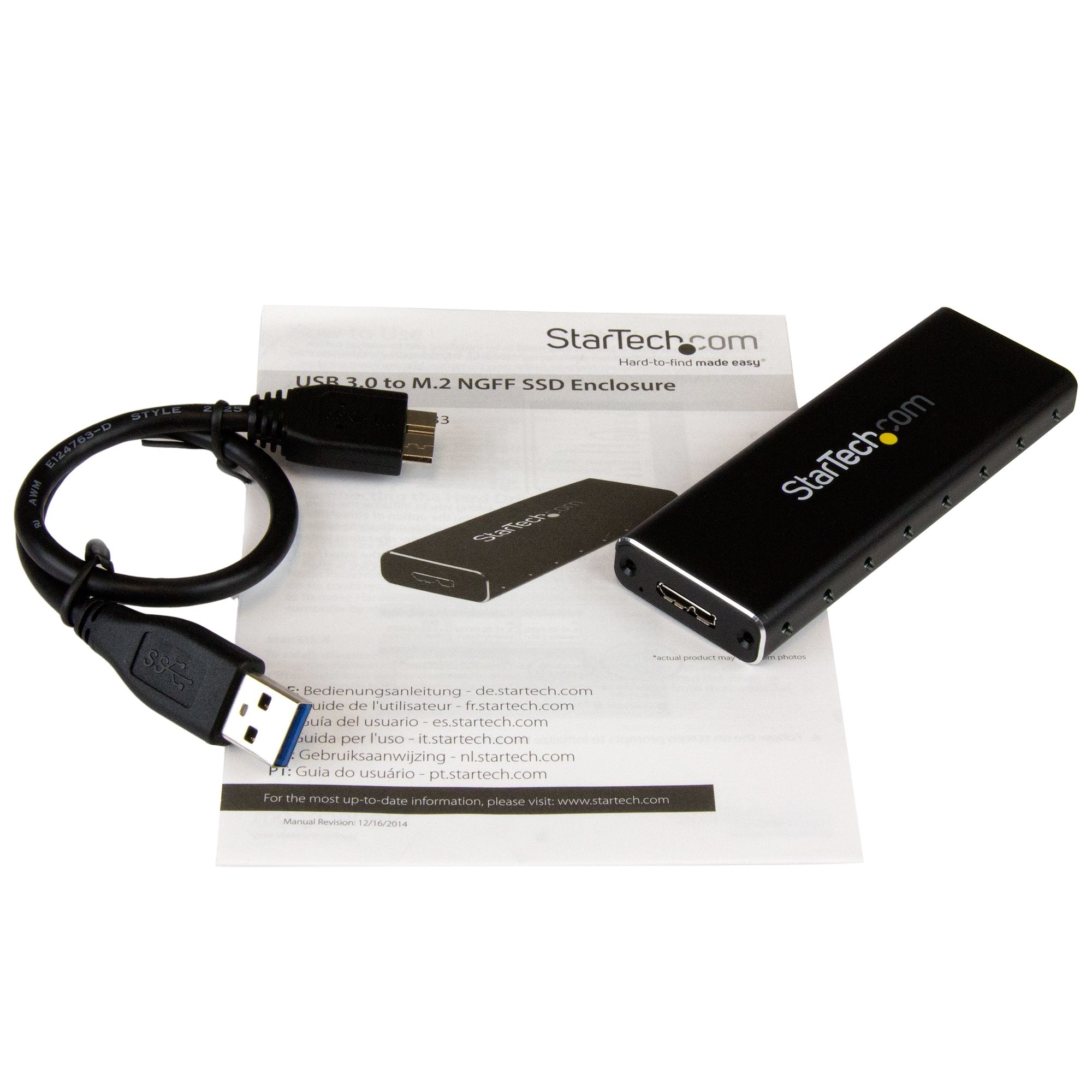  com M.2 till SATA SSD-kabinett - USB 3.0 med UASP - externt kabinett StarTech.com SM2NGFFMBU33 0065030859684|065030859684|50