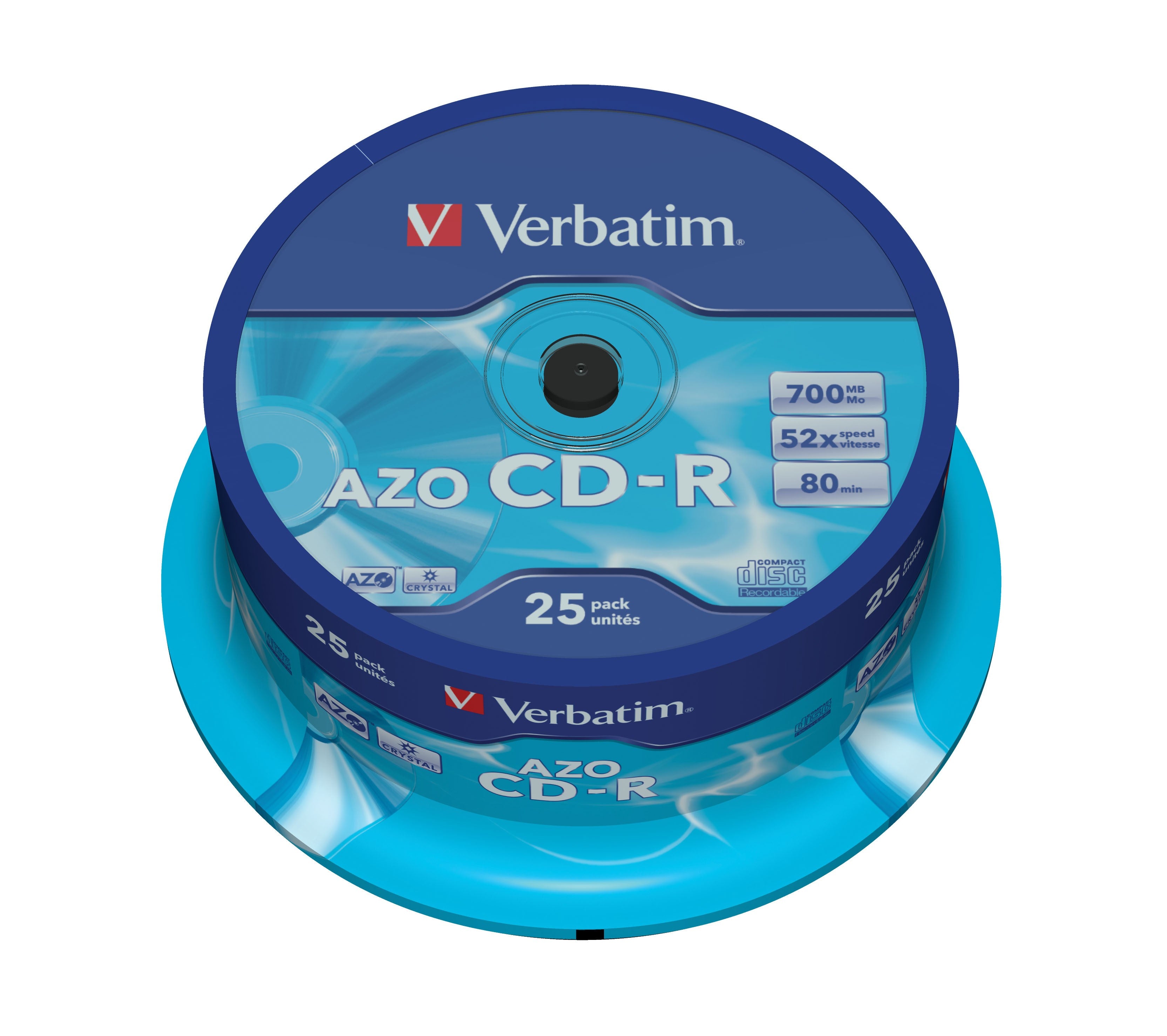  www.electricalstuff.se ElectricalStuff.se   Verbatim CD-R AZO Crystal 700 MB 52X 25 styck Verbatim 43352 0023942433521|02394