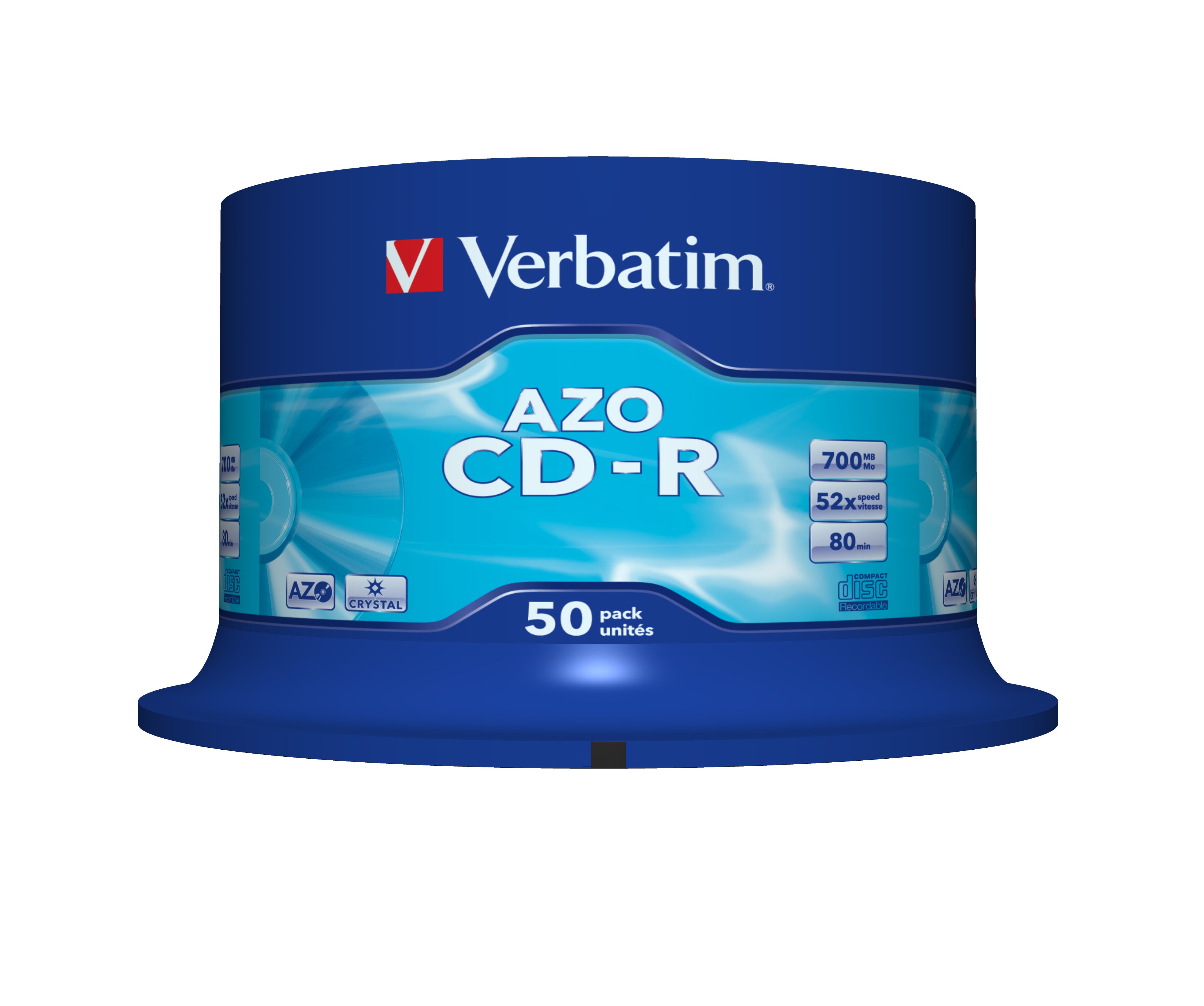  42433439 Skrivbara CD   CD-R AZO Crystal www.electricalstuff.se ElectricalStuff.se   Verbatim CD-R AZO Crystal 700 MB 52X 50
