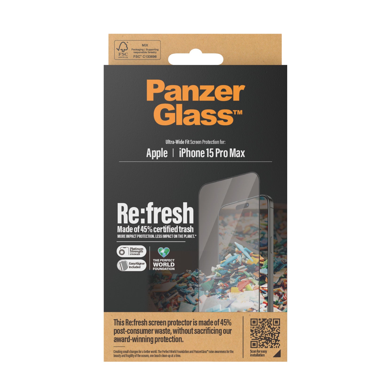  alstuff.se ElectricalStuff.se   PanzerGlass UWF Refresh with 45% rec. Glas Genomskinligt skärmskydd Apple 1 styck PanzerGlas