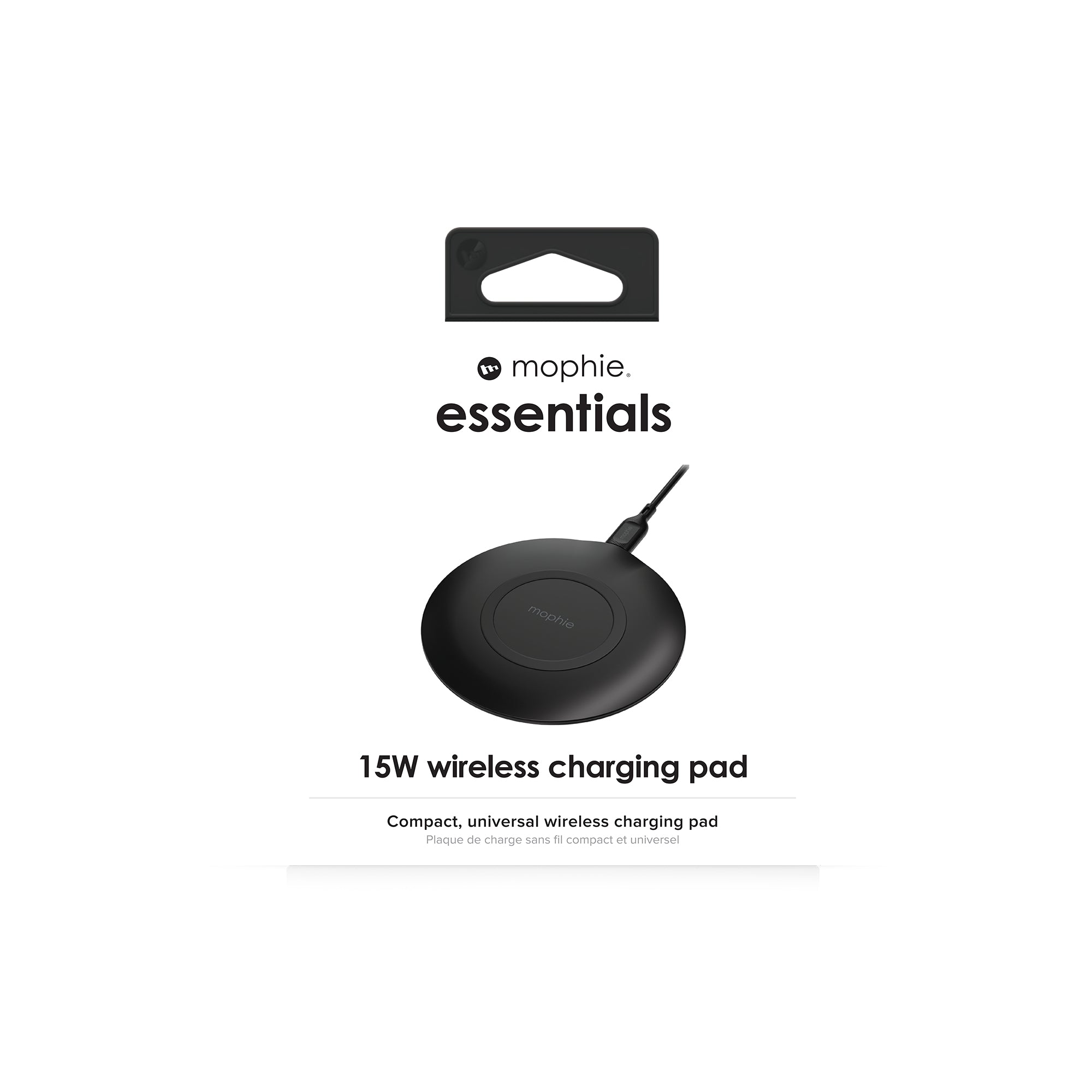  f.se   mophie essentials wireless charging pad 15W Smartphone Svart USB Trådlös laddning inomhus mophie 401311860 0840056185