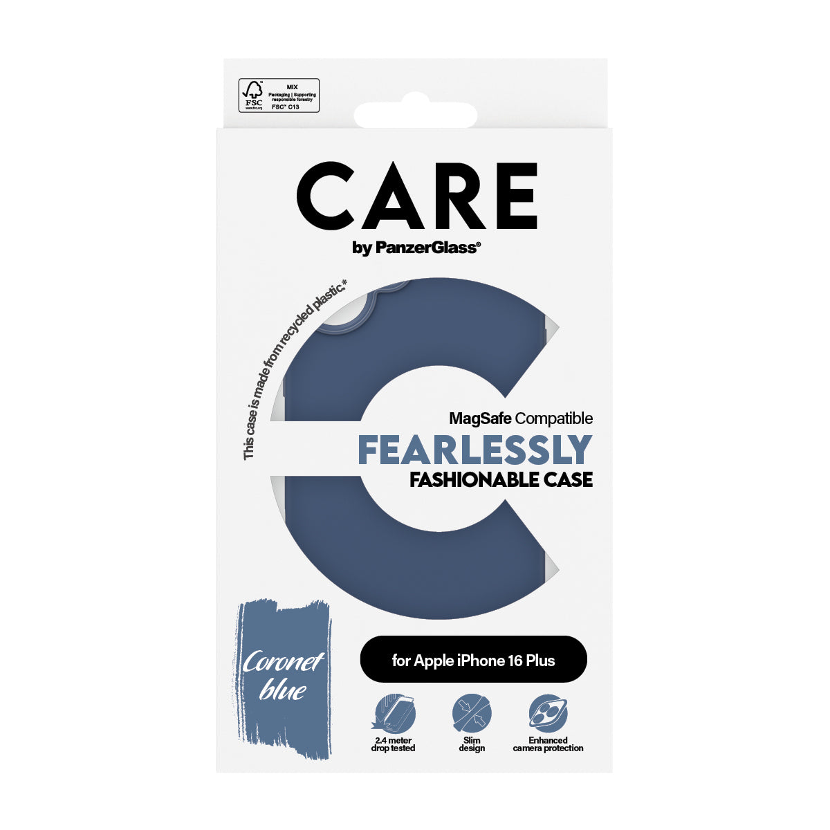  tricalStuff.se   PanzerGlass CARE by PG Blue MagSafe iPhone16 6.7 mobiltelefonfodral Omslag Transparent PanzerGlass 1383 571