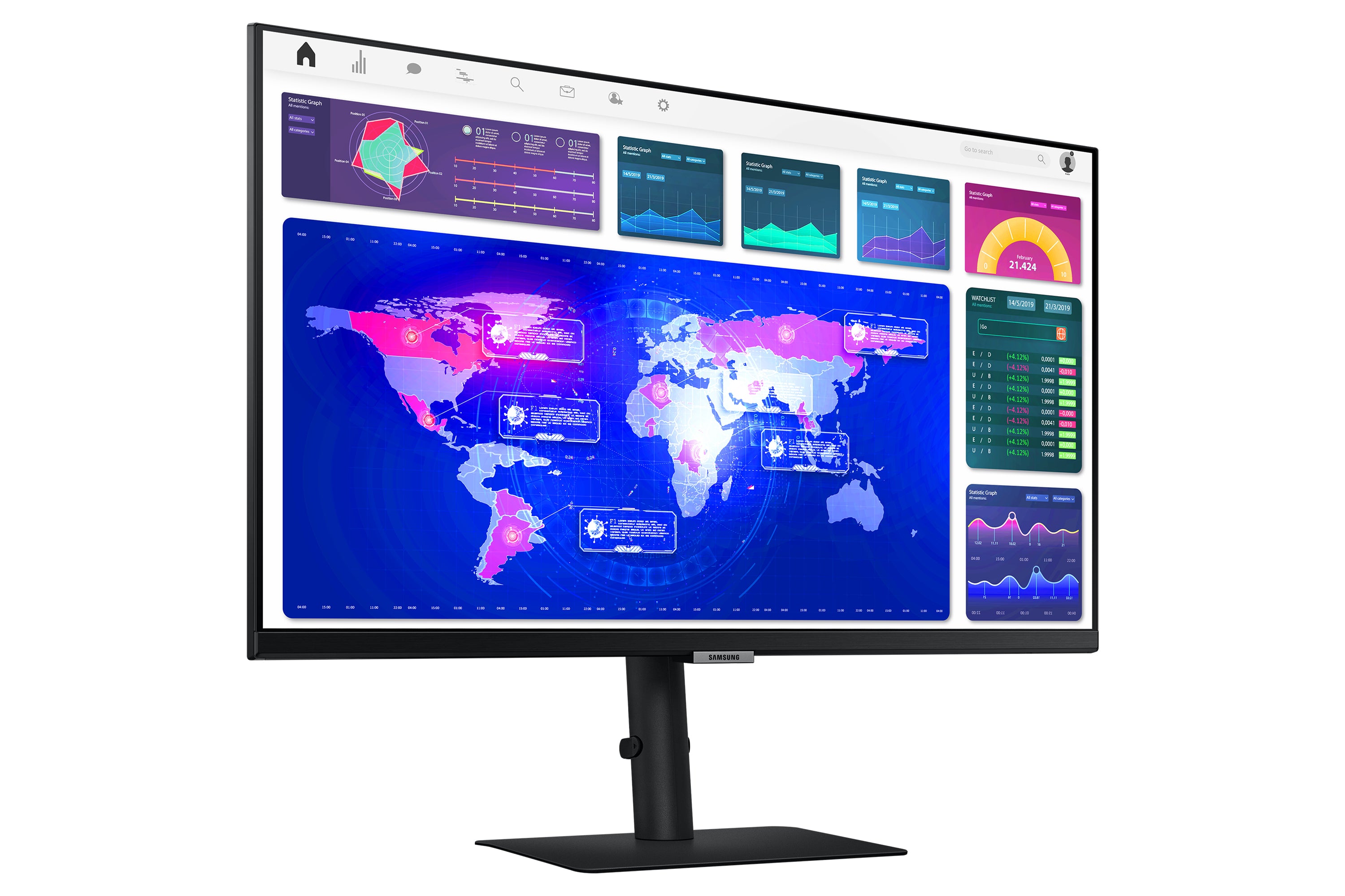     Samsung S60UA platta pc-skärmar 68,6 cm (27") 2560 x 1440 pixlar Quad HD LED Svart Samsung LS27A60PUUUXEN 8806092195950 P