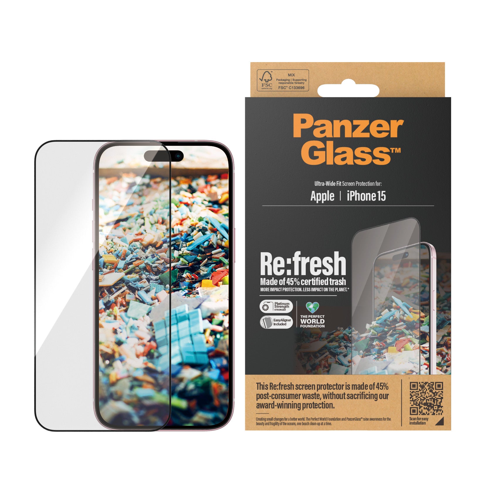  ck PanzerGlass 2821 5711724028212 Skärm- och Baksidesskydd till Mobiltelefoner   UWF Refresh with 45% rec. Glas www.electric