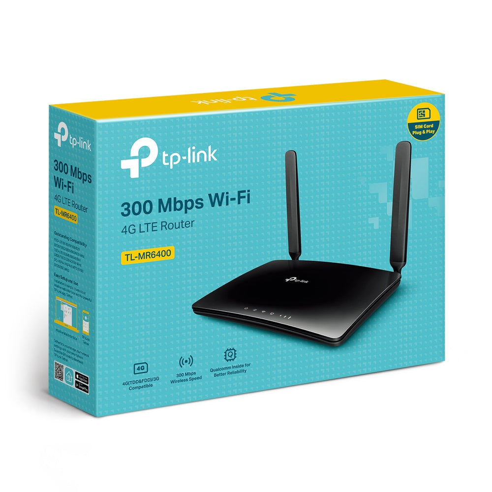  icalStuff.se   TP-Link TL-MR6400 trådlös router Snabb Ethernet Singel-band (2,4 GHz) 4G Svart TP-Link TL-MR6400  Trådlösa Ro