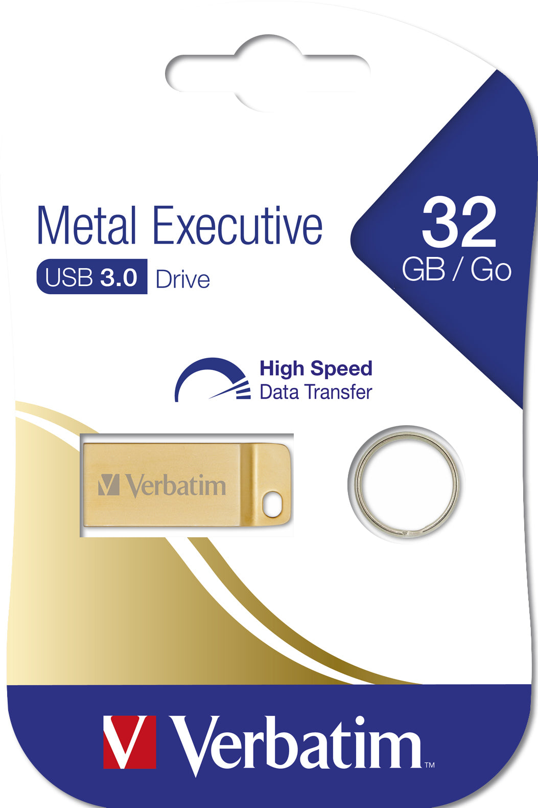  1 (3.1 Gen 1) Guld Verbatim 99105 0023942991052|023942991052 USB-Sticka   Metal Executive www.electricalstuff.se ElectricalS