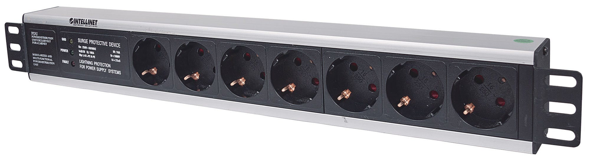  www.electricalstuff.se ElectricalStuff.se   Intellinet 714006 grenuttag 7 AC-utgångar 1.5U Svart Intellinet 714006 076662371
