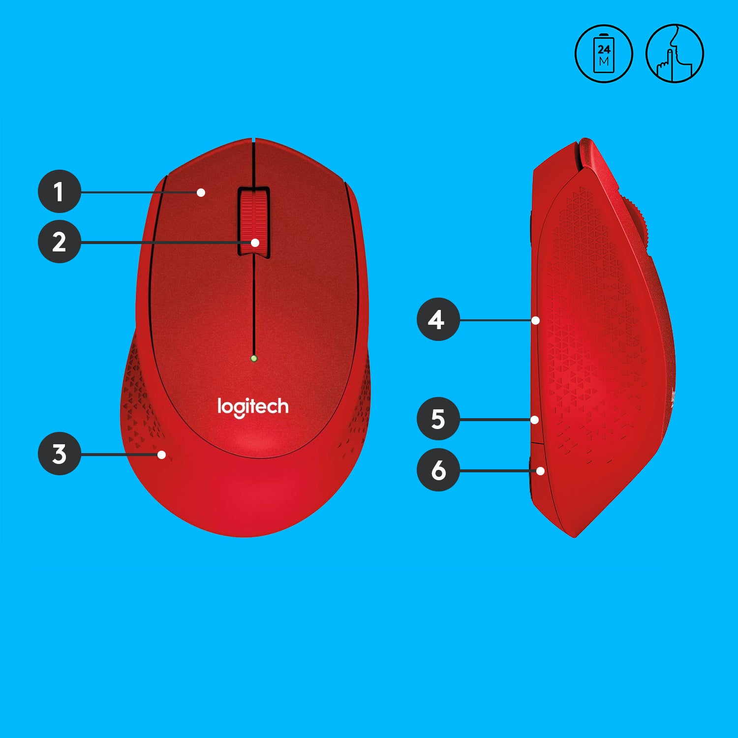  www.electricalstuff.se ElectricalStuff.se   Logitech M330 Silent Plus datormöss Kontor högerhand RF Trådlös Mekanisk 1000 DP