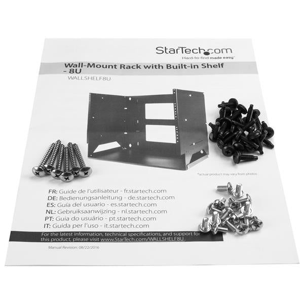  patibelt StarTech.com WALLSHELF8U 0065030866439|065030866439 Rack   Väggmonterat 8U-nätverksrack med 2 stolpar, öppen ram oc