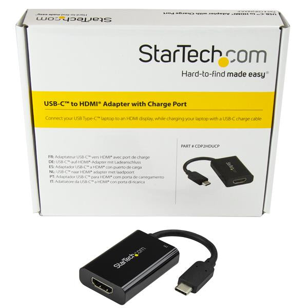  - 60W - Svart StarTech.com CDP2HDUCP 0065030866231|065030866231 USB-Grafikadaptrar   USB-C till 4K HDMI-adapter med USB Powe