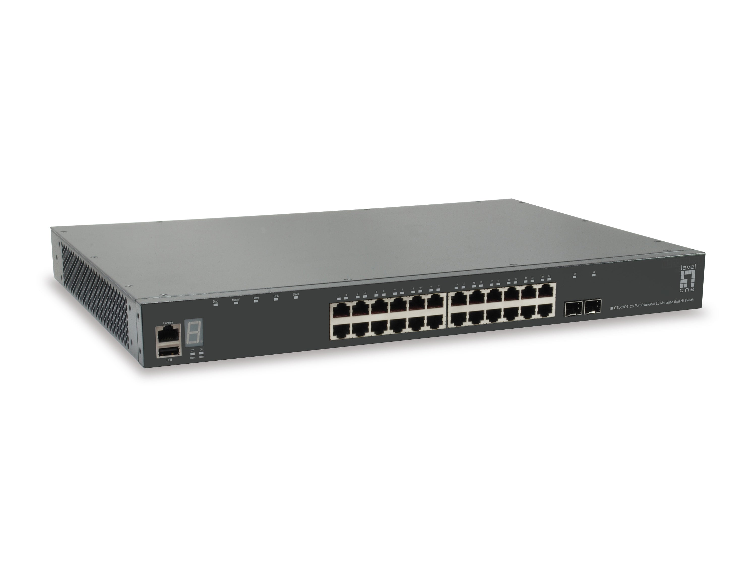  www.electricalstuff.se ElectricalStuff.se   LevelOne GTL-2891 nätverksswitchar hanterad L3 Gigabit Ethernet (10/100/1000) Gr