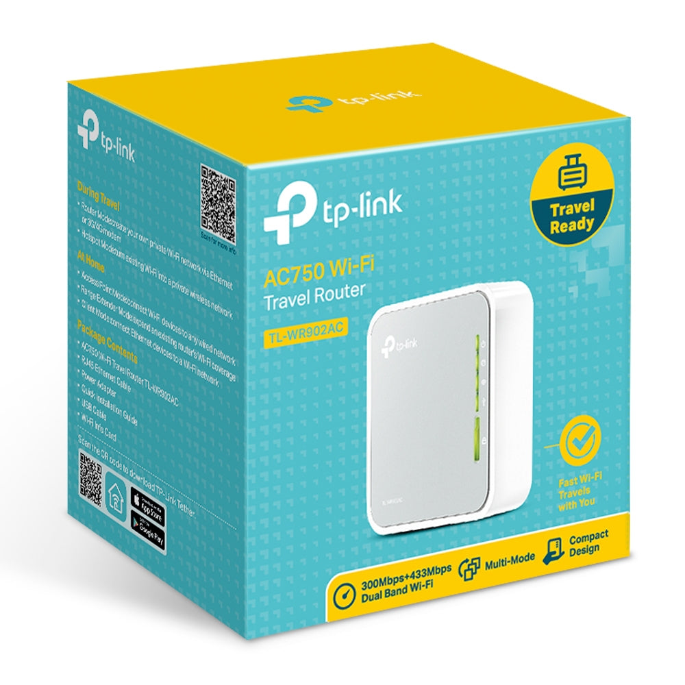  TL-WR902AC www.electricalstuff.se ElectricalStuff.se   TP-Link TL-WR902AC trådlös router Snabb Ethernet Dual-band (2,4 GHz /