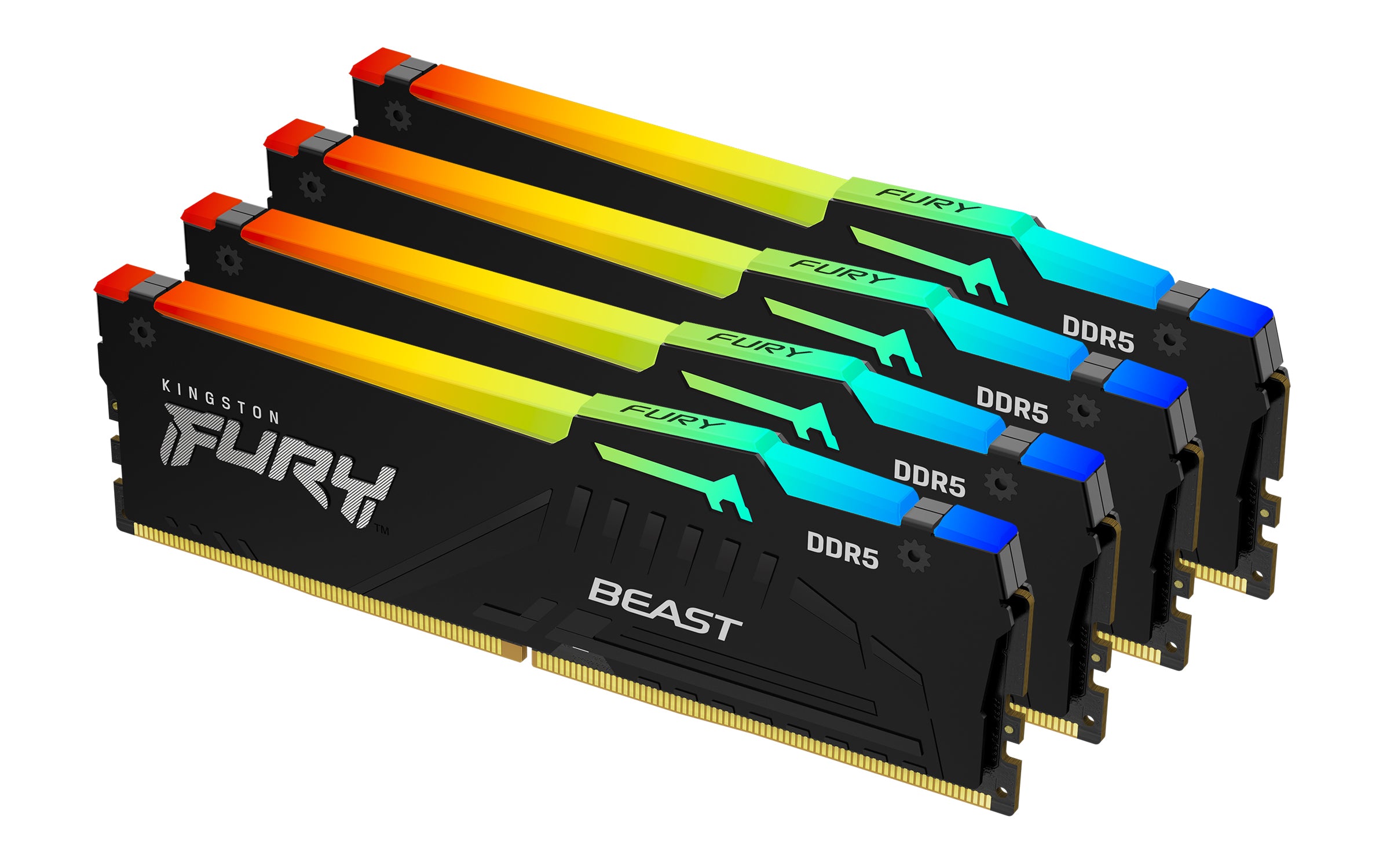 www.electricalstuff.se ElectricalStuff.se   Kingston Technology FURY Beast RGB RAM-minnen 128 GB 4 x 32 GB DDR5 Kingston Tec