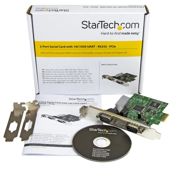  h 16C1050 UART - RS232 www.electricalstuff.se ElectricalStuff.se   StarTech.com PCI Express seriellt kort med 2 portar och 1