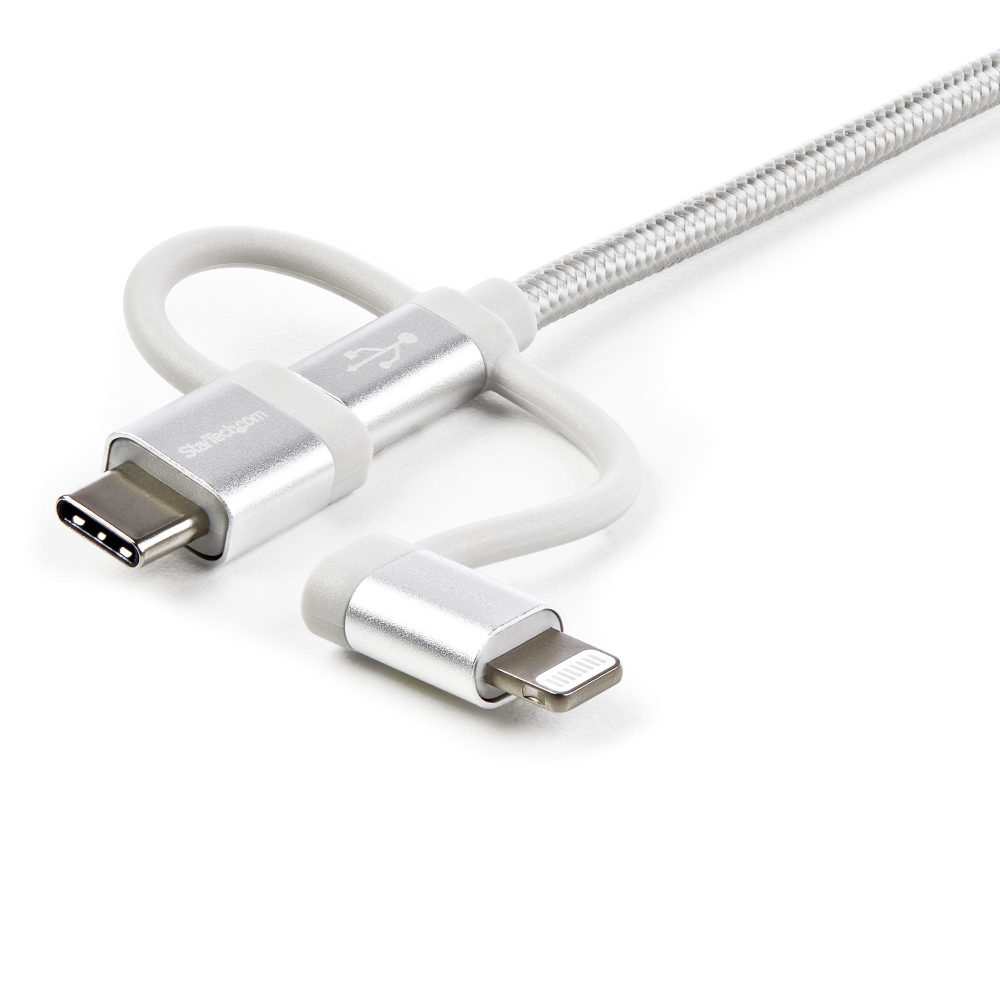  tad - 1 m StarTech.com LTCUB1MGR 0065030868365|065030868365 USB-Kablar   USB-multi-laddningskabel - Lightning, USB-C, Micro-