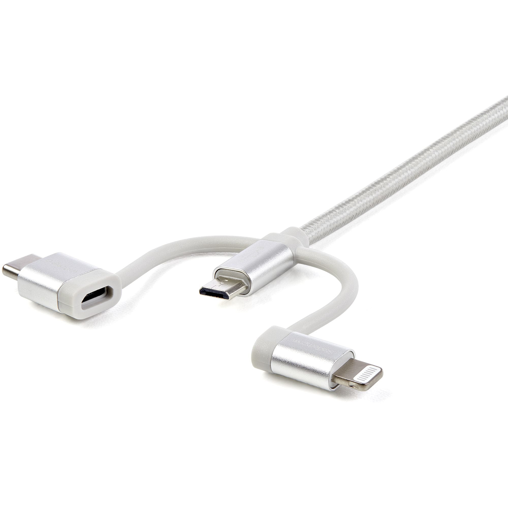  ad - 1 m www.electricalstuff.se ElectricalStuff.se   StarTech.com USB-multi-laddningskabel - Lightning, USB-C, Micro-B - flä