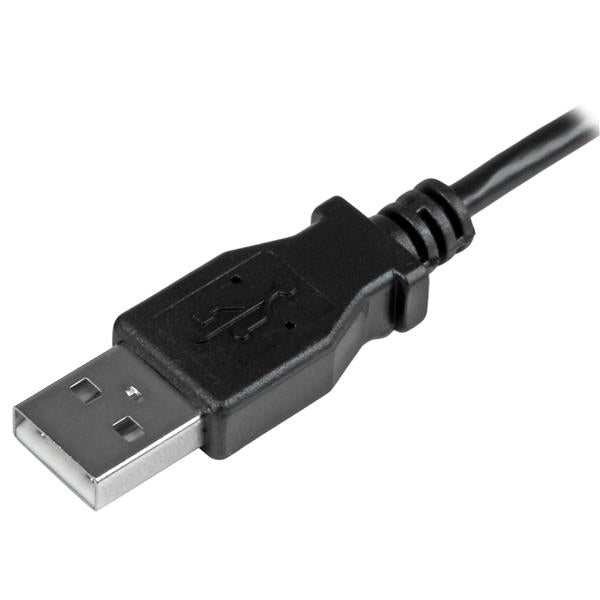  SB-kabel för laddning och synkning M/M - vänstervinklad Micro USB - 0,25 mm² - 0,5 m StarTech.com USBAUB50CMLA 0065030868174