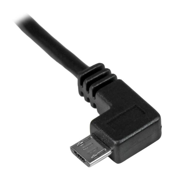   synkning M/M - vänstervinklad Micro USB - 0,25 mm² - 0,5 m www.electricalstuff.se ElectricalStuff.se   StarTech.com Micro U