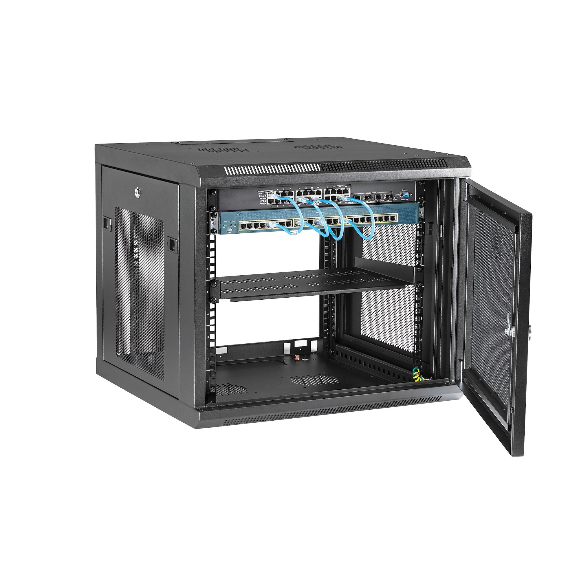  arTech.com RK920WALM 0065030870115|065030870115 Rack   9U väggmonterat serverrackskåp - upp till 19 tum (48,26 cm) djupt www