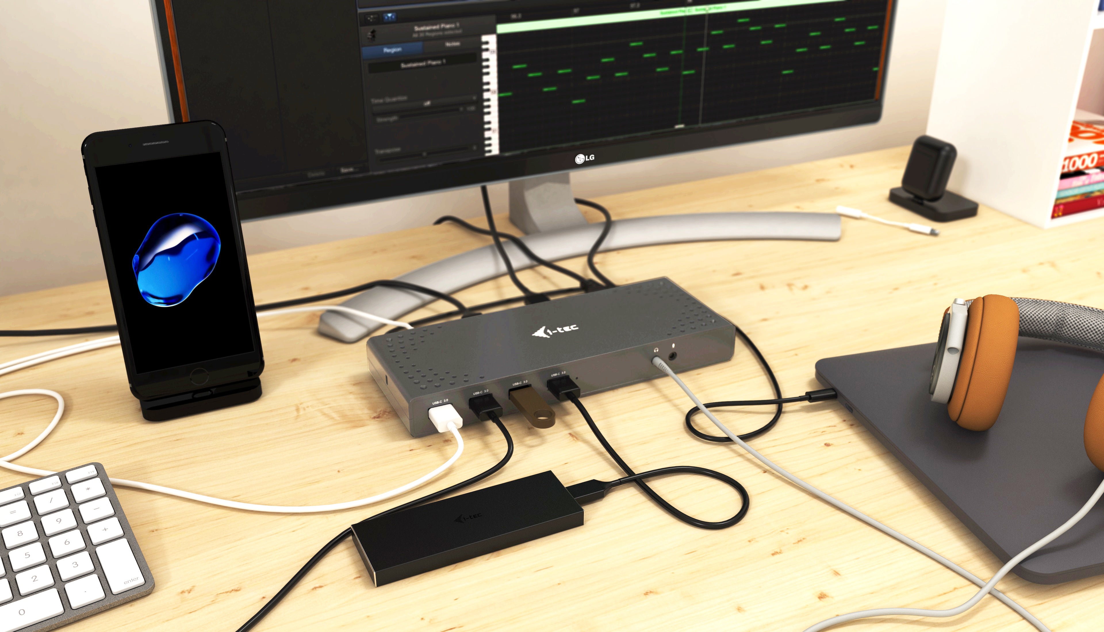  ElectricalStuff.se   i-tec CADUAL4KDOCK dockningsstationer för bärbara datorer Kabel USB 3.2 Gen 1 (3.1 Gen 1) Type-C Svart,