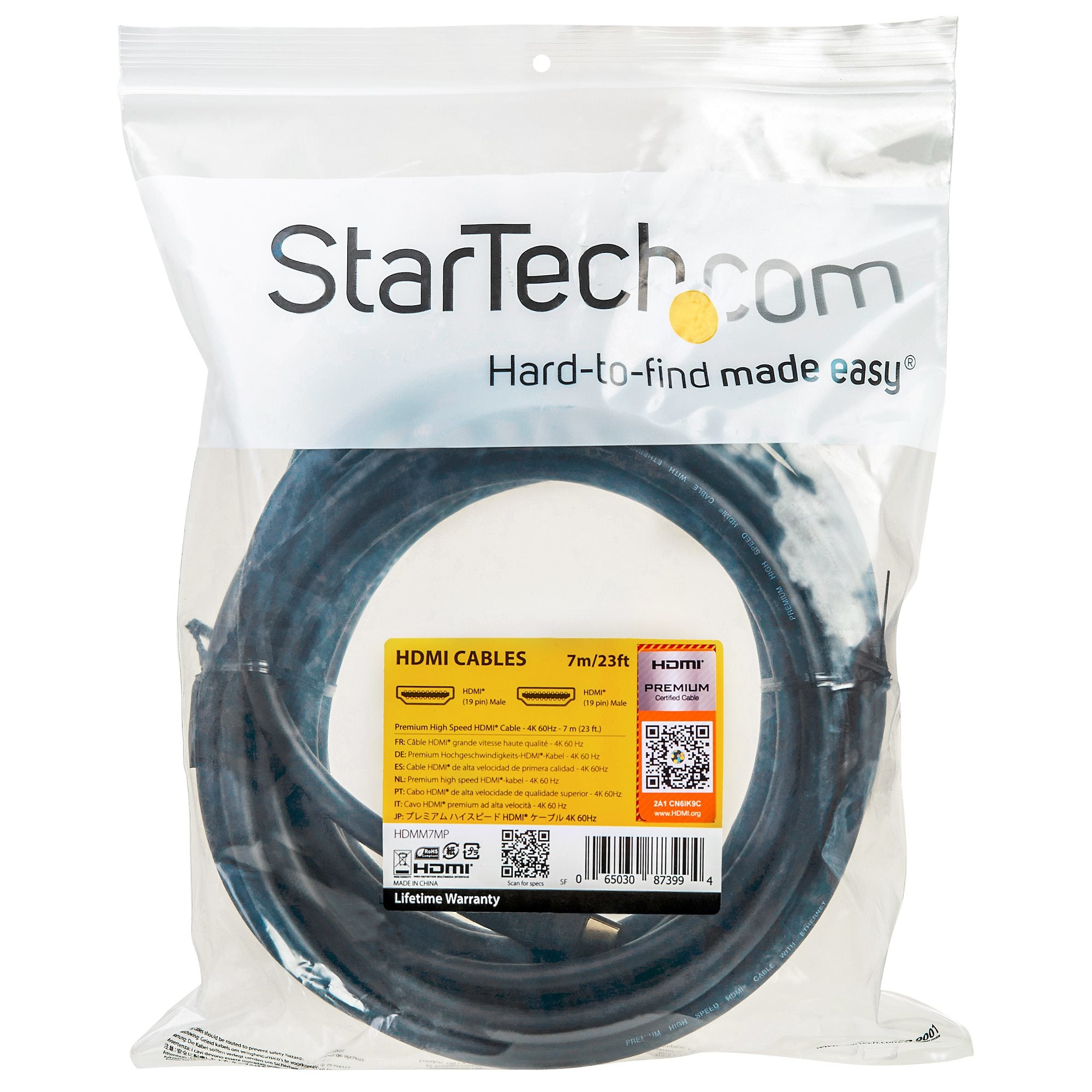  w.electricalstuff.se ElectricalStuff.se   StarTech.com Premium Höghastighets HDMI-kabel med Ethernet - 4K 60 Hz - 7 m StarTe