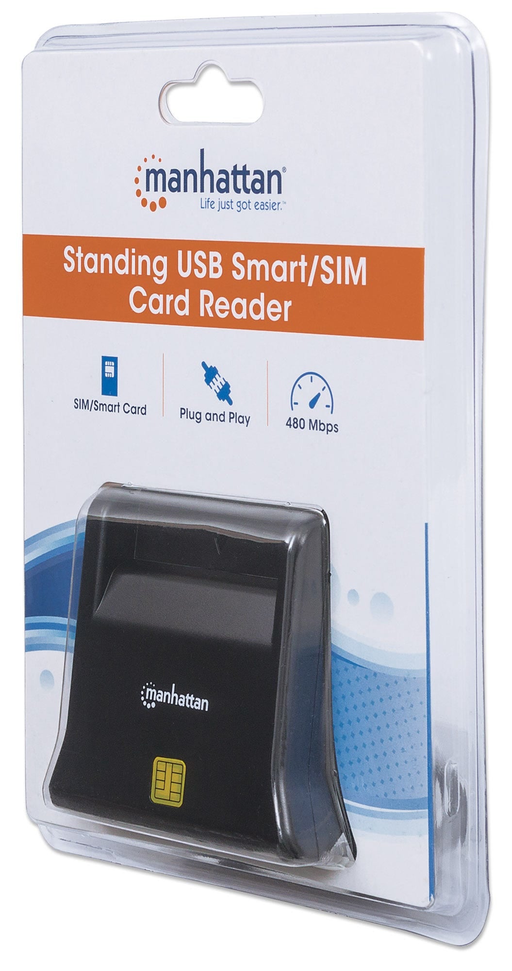  us USB USB 2.0 Svart Manhattan 102025 0766623102025|766623102025 Läsare Smarta Kort   102025 www.electricalstuff.se Electric
