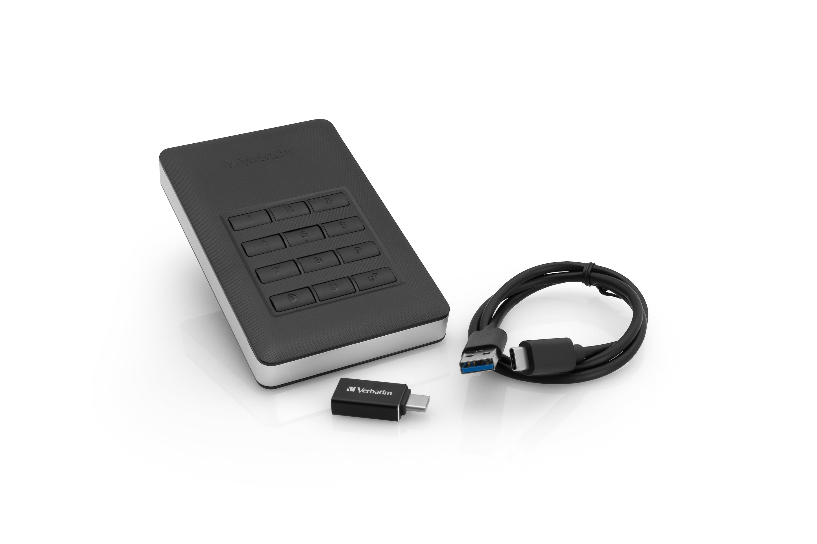  'Go externa hårddiskar 1 TB USB Type-C Svart, Silver Verbatim 53401 0023942534013|023942534013 Externa Hårddiskar   Store'n'