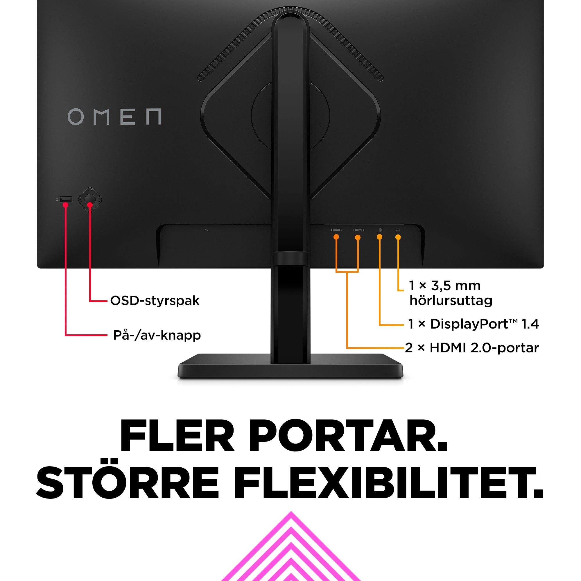 www.electricalstuff.se ElectricalStuff.se   HP OMEN 23,8 tum FHD 165 Hz Gaming-skärm – OMEN 24 HP 780D9E9 0197029614483|1970