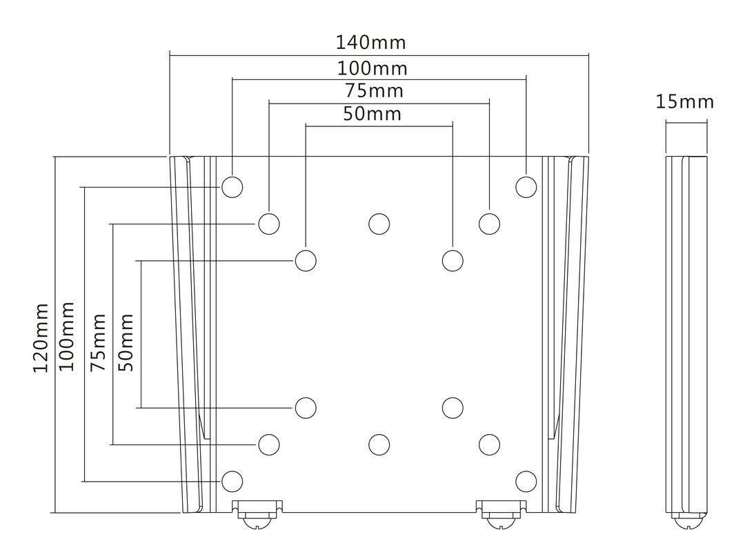  2988 www.electricalstuff.se ElectricalStuff.se   Multibrackets 2988 tv-fäste 81,3 cm (32") Svart Multibrackets 2988 73500227