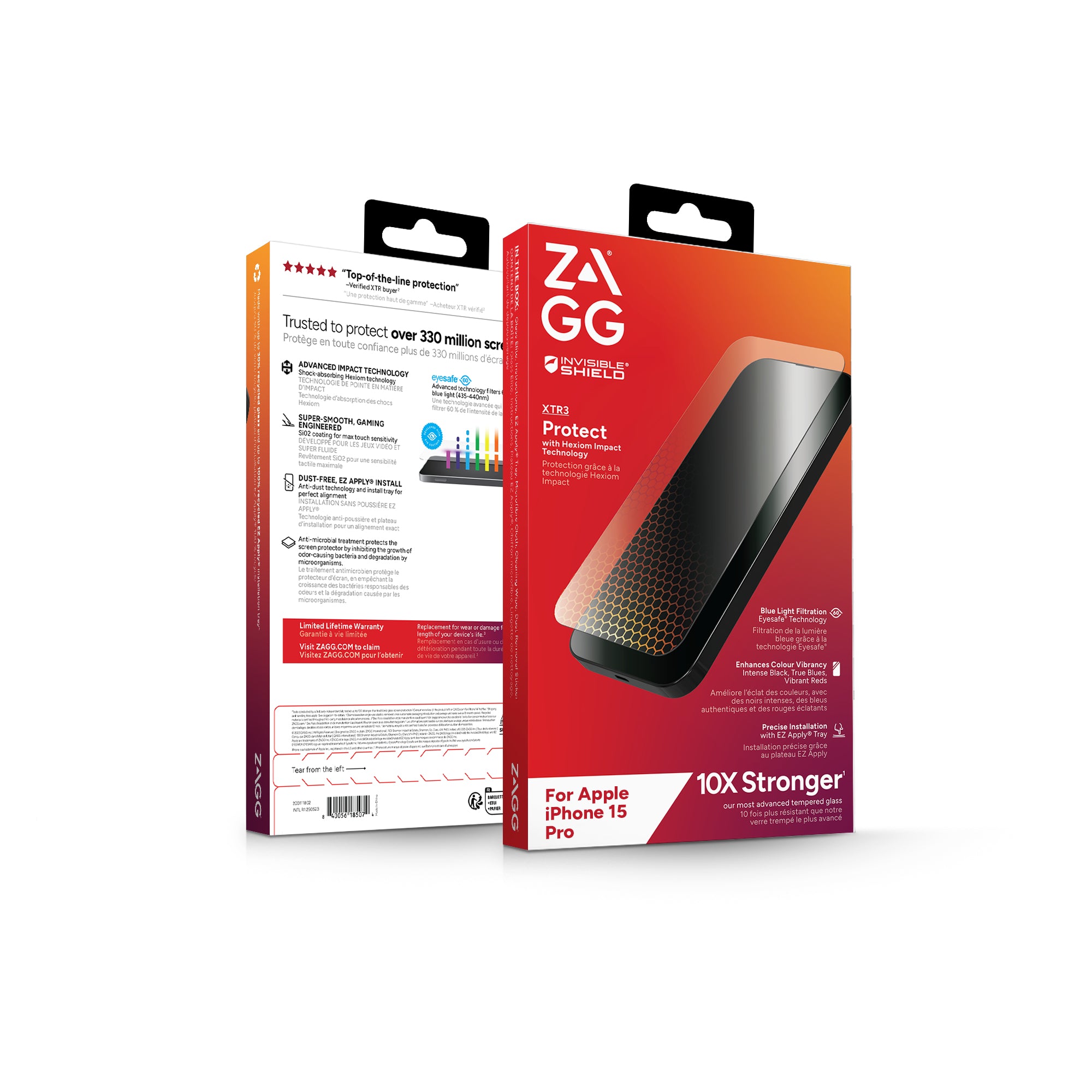  ro Screen EN/FR ZAGG 200111802 0840056185074|840056185074 Skärm- och Baksidesskydd till Mobiltelefoner InvisibleShield  Invi