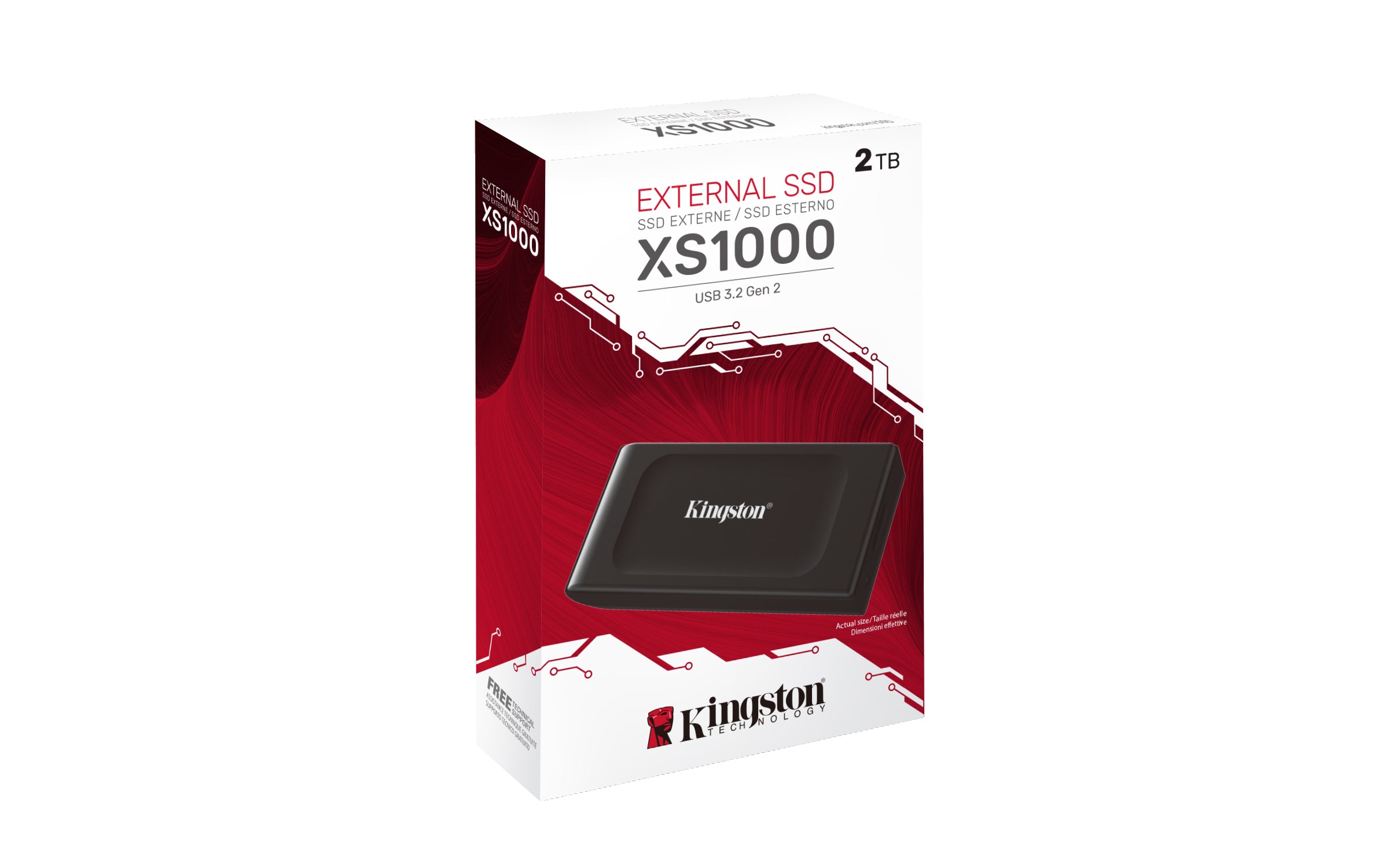  se   Kingston Technology XS1000 2 TB USB Type-C 3.2 Gen 2 (3.1 Gen 2) Svart Kingston Technology SXS1000/2000G 0740617338508|