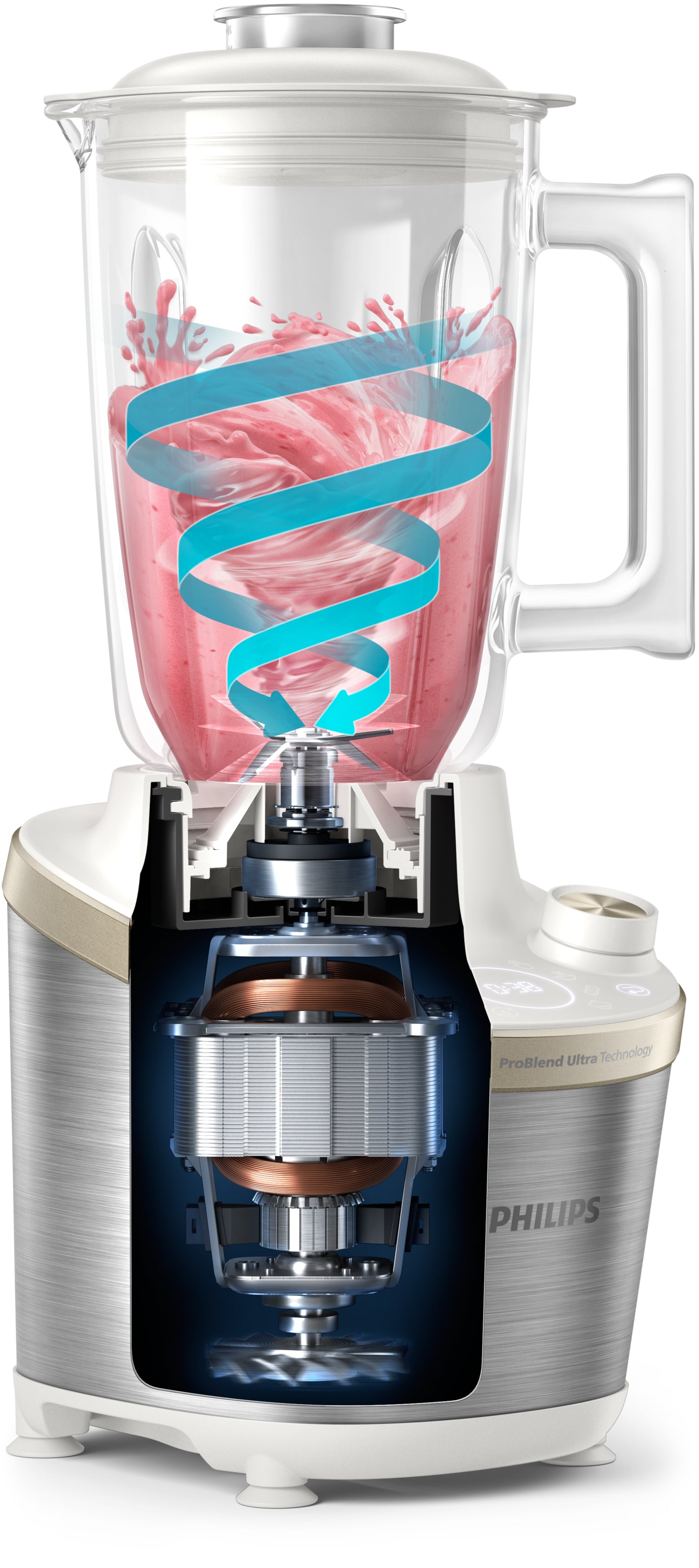   2 l Bänkmixer 1500 W Rostfritt stål, Vit Philips HR3760/01 8720389013577|8720389013560 Mixrar 7000 series  HR3760/01 www.el