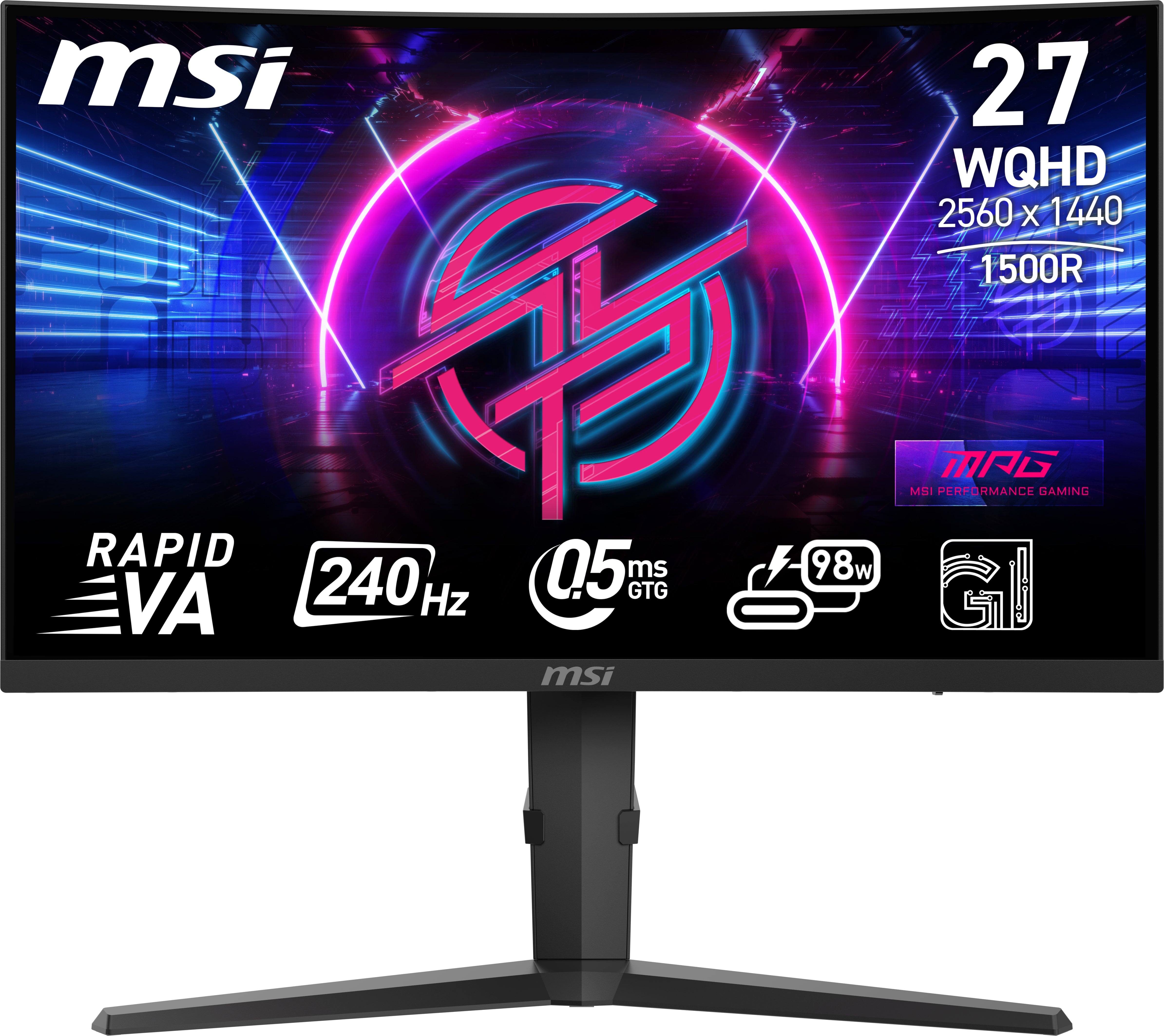  XF www.electricalstuff.se ElectricalStuff.se   MSI MPG 275CQRXF platta pc-skärmar 68,6 cm (27") 2560 x 1440 pixlar Wide Quad