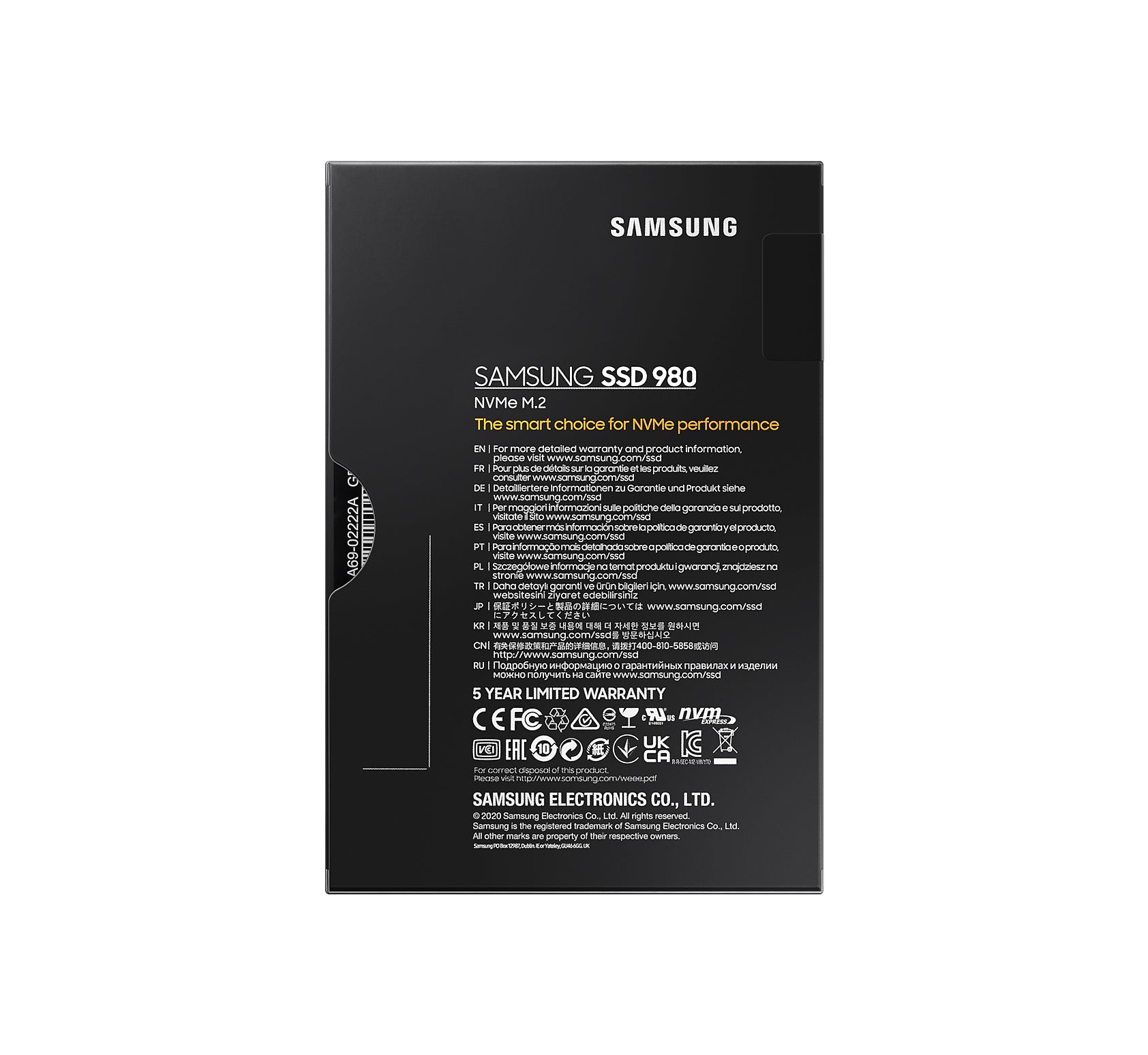   Samsung MZ-V8V500BW 0887276437231|887276437231|8806090572227 SSD-Hårddisk   980 www.electricalstuff.se ElectricalStuff.se  