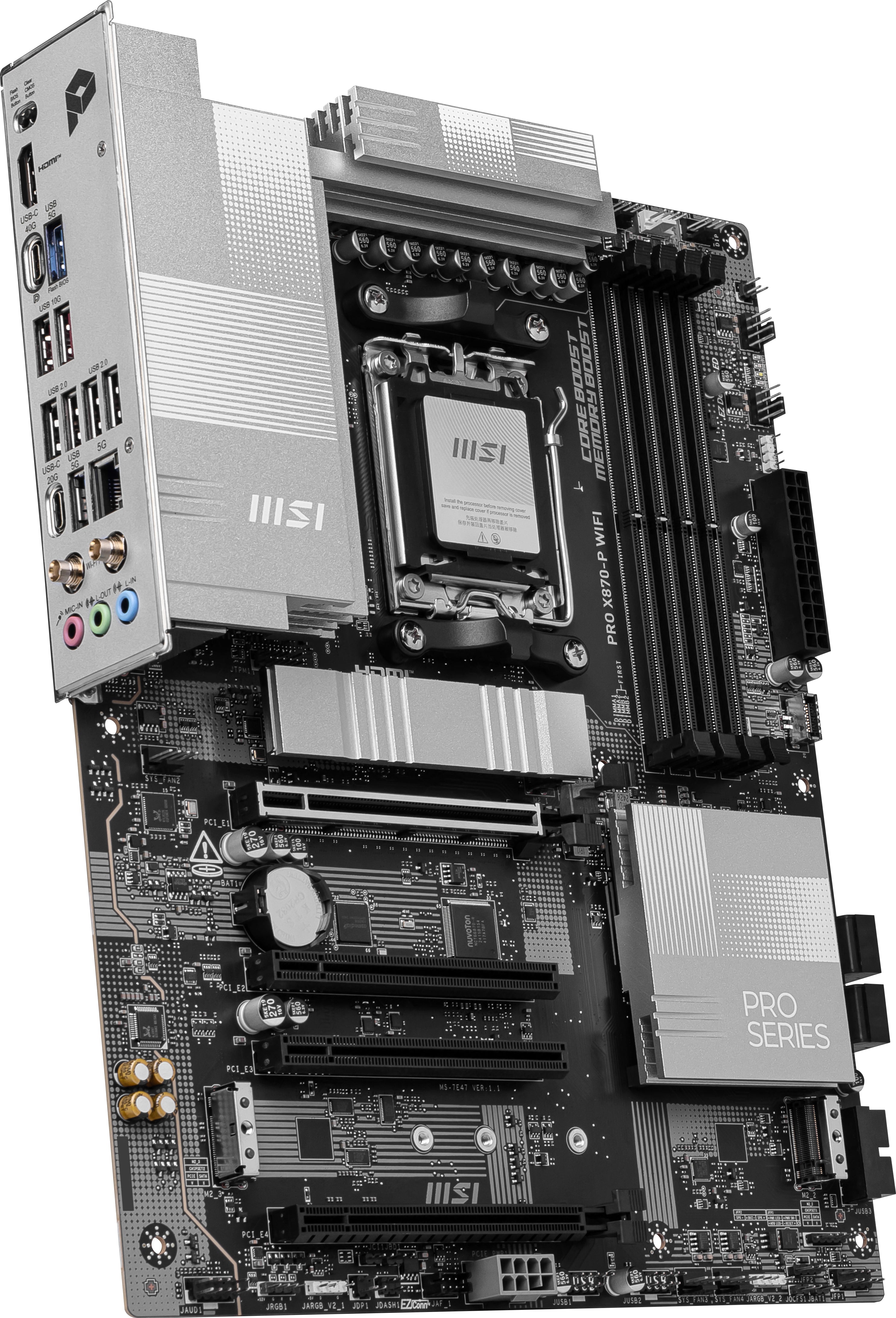   X870-P WIFI moderkort AMD X870 AM5-sockel ATX MSI PRO X870-P WIFI 4711377256339 Moderkort   PRO X870-P WIFI www.electricals