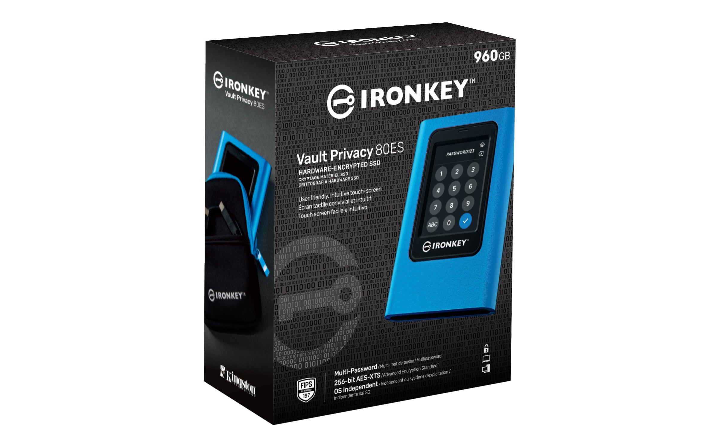  ricalstuff.se ElectricalStuff.se   Kingston Technology IronKey Vault Privacy 80 960 GB USB Type-C 3.2 Gen 1 (3.1 Gen 1) Blå 