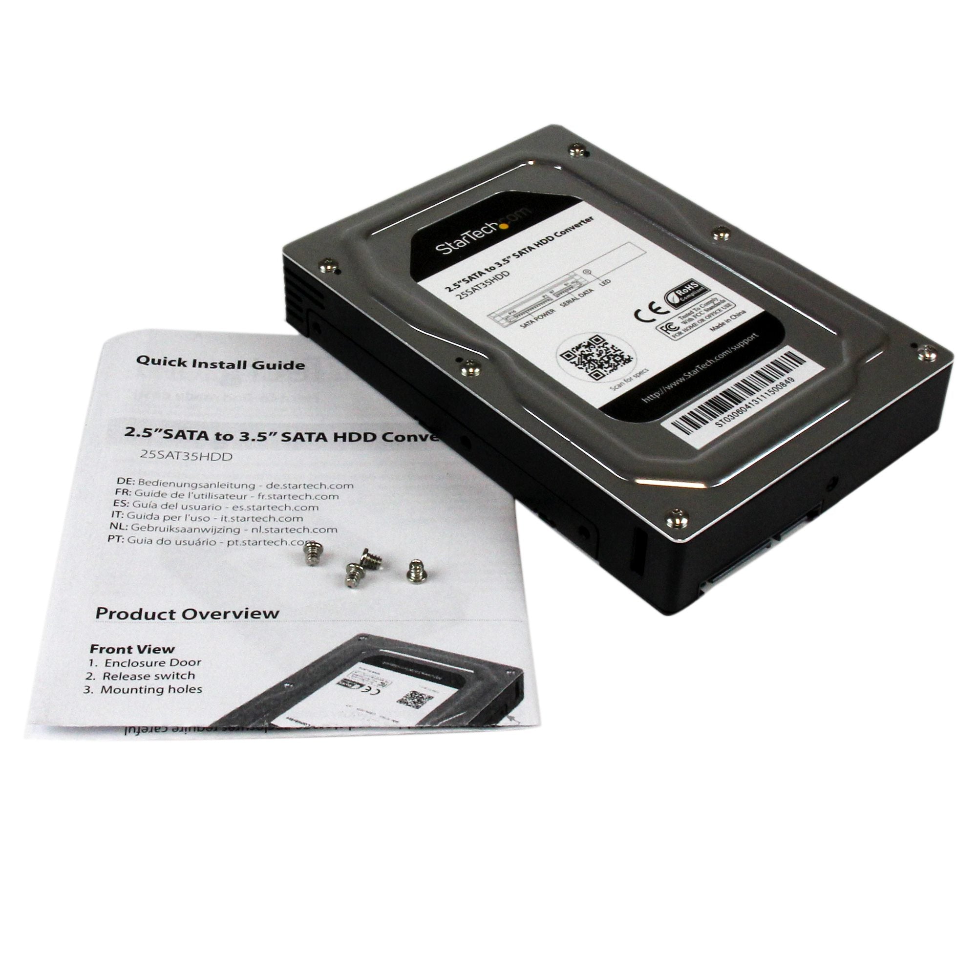  terhölje i aluminium med SSD/HDD-höjd på upp till 12,5 mm Gör om en 2;5" SATA HDD/SSD-enhet till en 3;5" SATA-enhetwww.elect