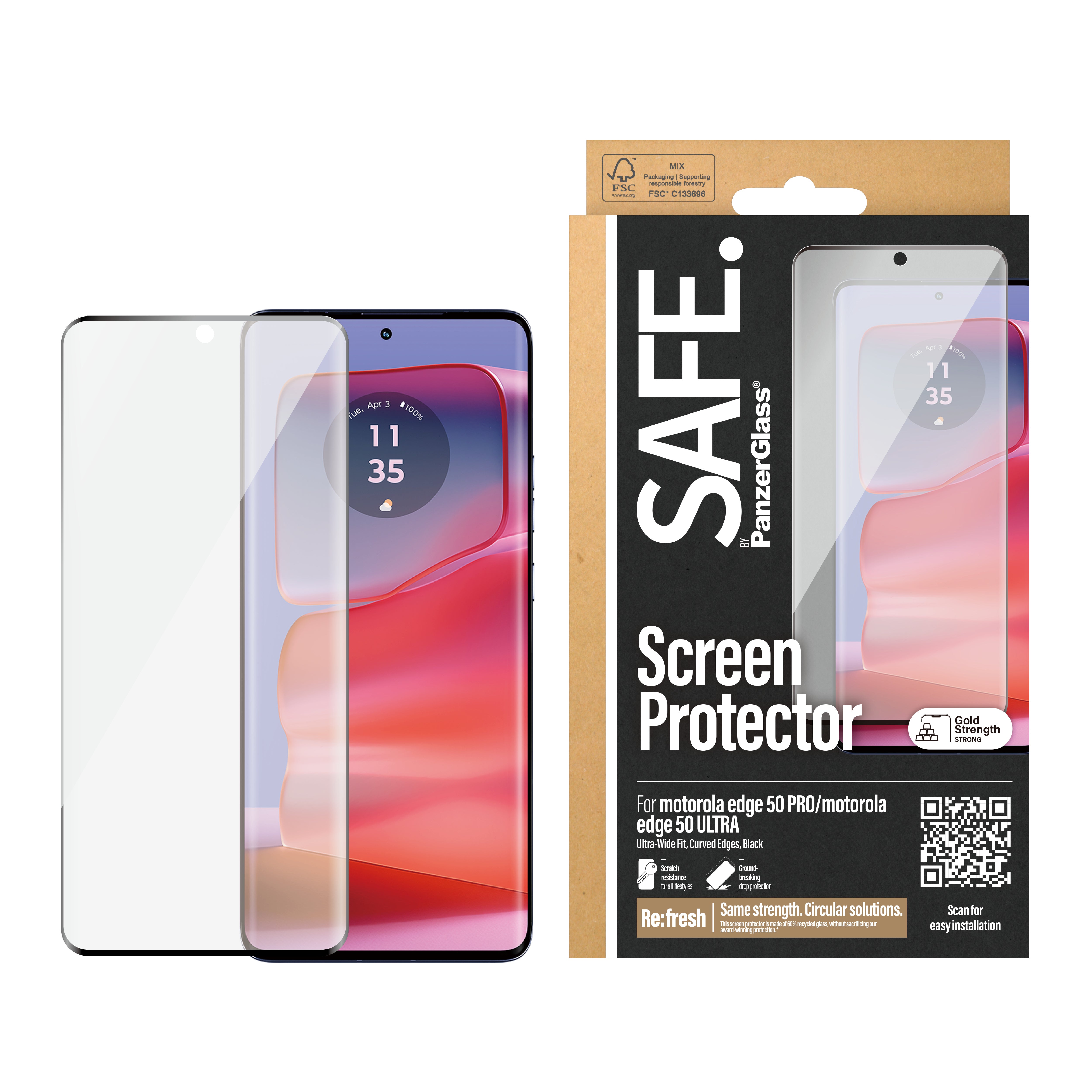  skärmskydd Motorola 1 styck PanzerGlass SAFE95814 5715685001031 Skärm- och Baksidesskydd till Mobiltelefoner   SAFE95814 www