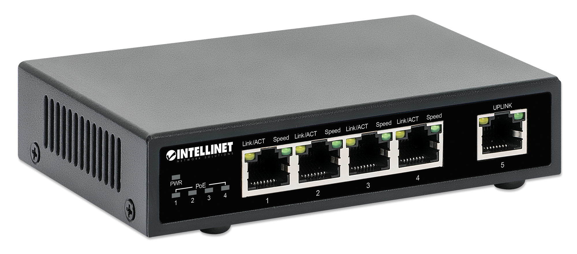 ing via Ethernet (PoE) stöd Svart Intellinet 561839 0766623561839|766623561839 Nätverksswitchar   561839 www.electricalstuff