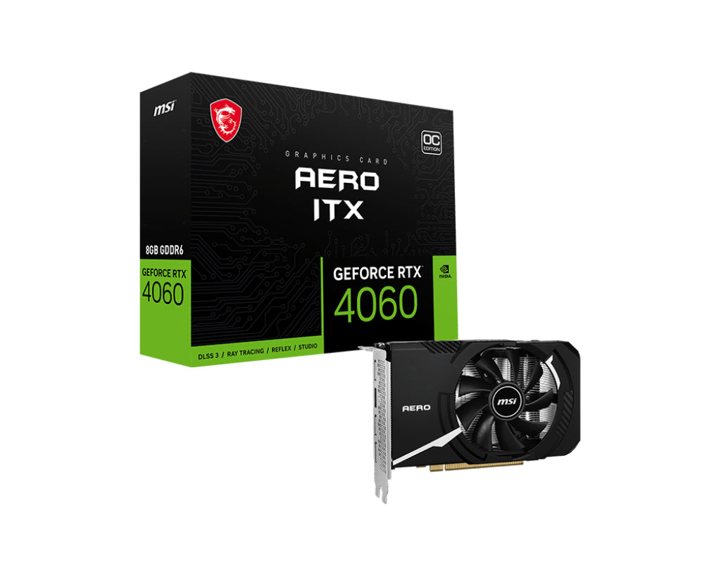  www.electricalstuff.se ElectricalStuff.se   MSI AERO GeForce RTX 4060 ITX 8G OC NVIDIA 8 GB GDDR6 MSI GEFORCE RTX 4060 AERO 